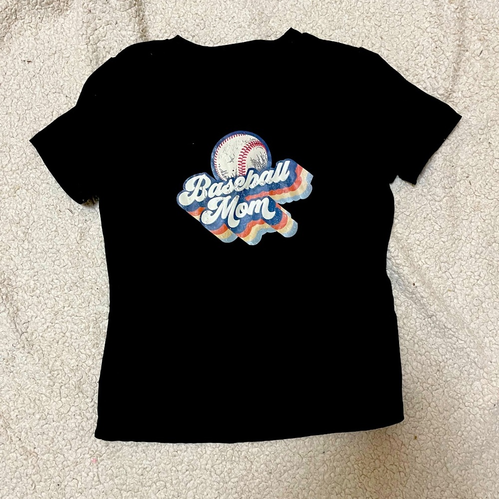 NWOT! Baseball Mom Stretchy Tee - Size M